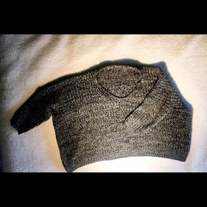 chunky knit v neck sweater